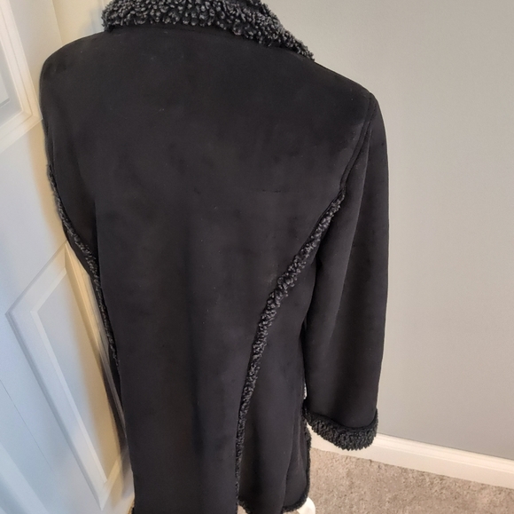 🖤 Vintage Y2K L.L. Bean Faux Fur Trim Oversized Winter Coat, Black, Large - Picture 12 of 13